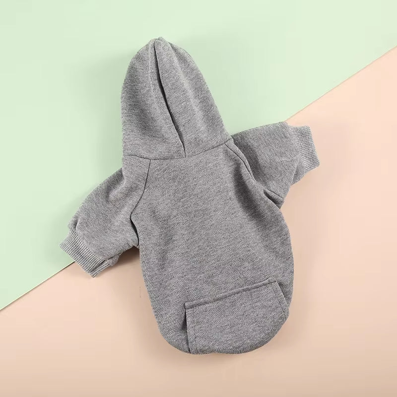 Autumn Winer Dog Clothes Soft Puppy Dog Hoodies Cute Pocket Pet Clothes for Small Dogs Pets Clothing